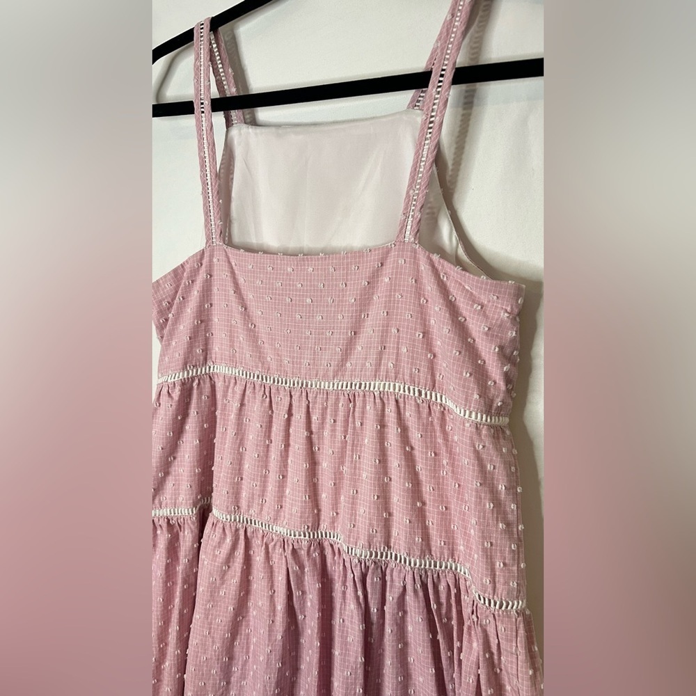 Maggy London Pink Ruched Ruffled Sundress - Picture 5 of 7